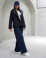 قیمت عمده پالتو اسپرت فوتر زنانه کلاه دار