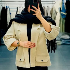 قیمت عمده کت کرم فوتر آستین سه ربع زنانه