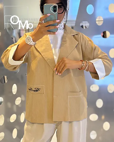 Koat-Linen-Kukduzy-Omde-04 کت لنین زنانه کوک دوزی شده از تولیدی عمده