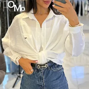 شومیز بیسیک سفید عمده مدل پری