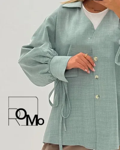 مدل جدید شومیز لنین ساده رنگی از تولیدی