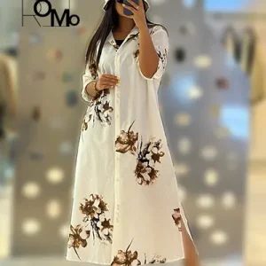 مانتو بلند اسلپ گلدار عمده مدل جلو بسته