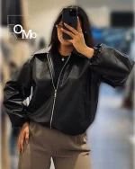 بامبر جکت چرم زنانه عمده مدل زارا