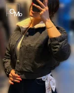 کاپشن جین زنانه عمده مدل پشت امبردی