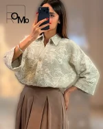 شومیز گلدار زنانه عمده پشت بندی