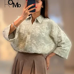 شومیز گلدار زنانه عمده پشت بندی