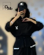 شومیز جدید پوپلین زنانه عمده چاپ LV