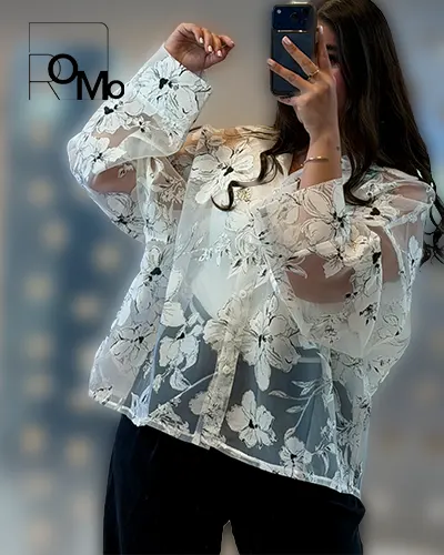 Shoomiz-Shishe-Organza-Zanane-Omde-01 شومیز بدن نما زنانه عمده ارگانزا