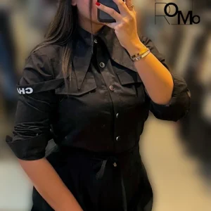 شومیز پوپلین یقه خرگوشی زنانه عمده