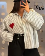 پخش عمده شومیز راه راه زنانه جدید