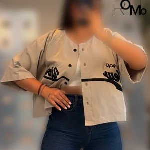 تولیدی عمده تیشرت زنانه باکسی دکمه