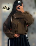 بارانی کوتاه شال دار زنانه عمده