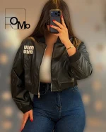 خرید عمده چرم ژاکت زنانه miumiu